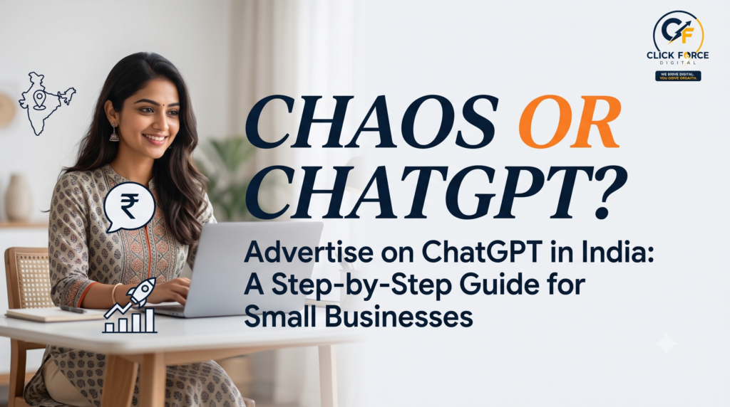 How to advertise on ChatGPT in India guide for small businesses by ClickForce Digital